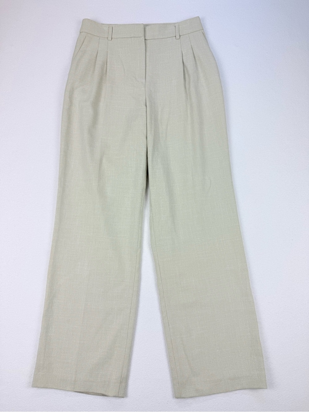 House of Harlow 1960 Sage Green Wide Leg Trousers High Rise Quiet Luxury Pants